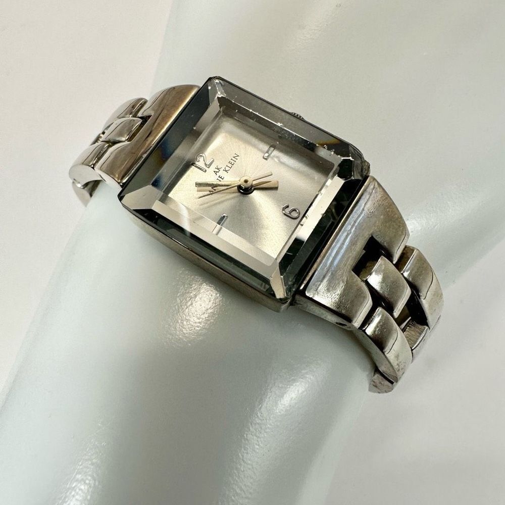 Anne Klein silver tone chain bracelet watch